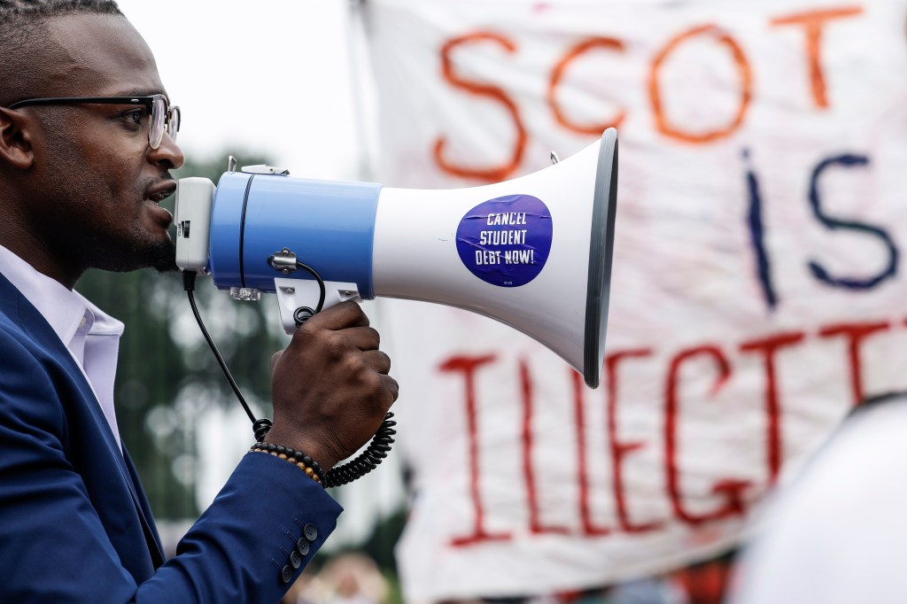 pictured are protesters of a Supreme Court ruling on affirmative action