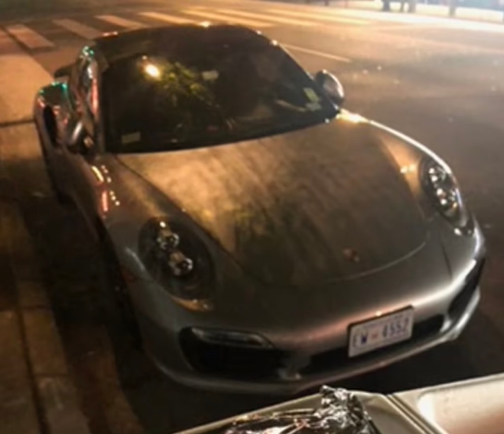 Hunter was driving a Porsche during the Vegas trip on his way to meet multiple hookers at a hot tub. 