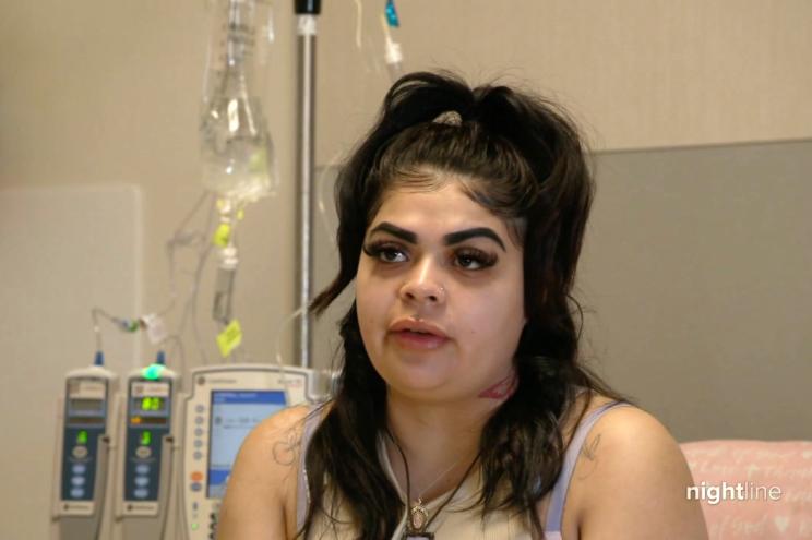 Alondra Lomas in the hospital