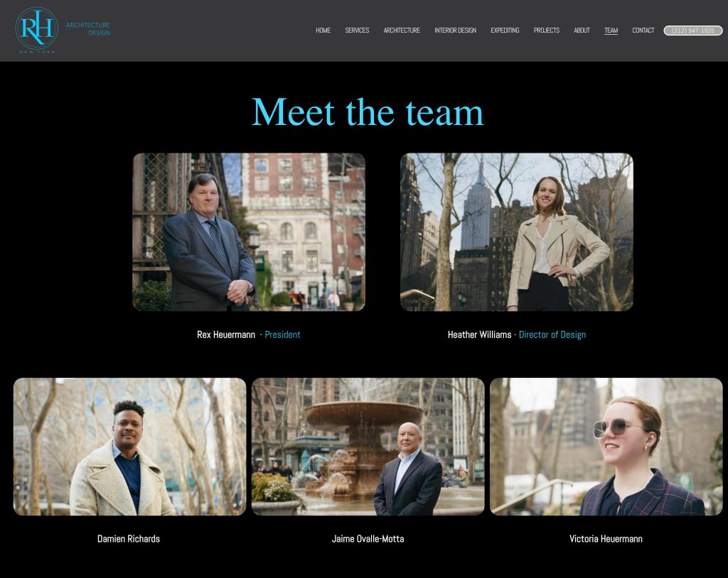 Heuermann's company websites "Meet the Team" page.