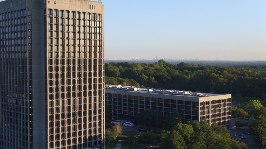 Ariel view of Blue Hill Plaza