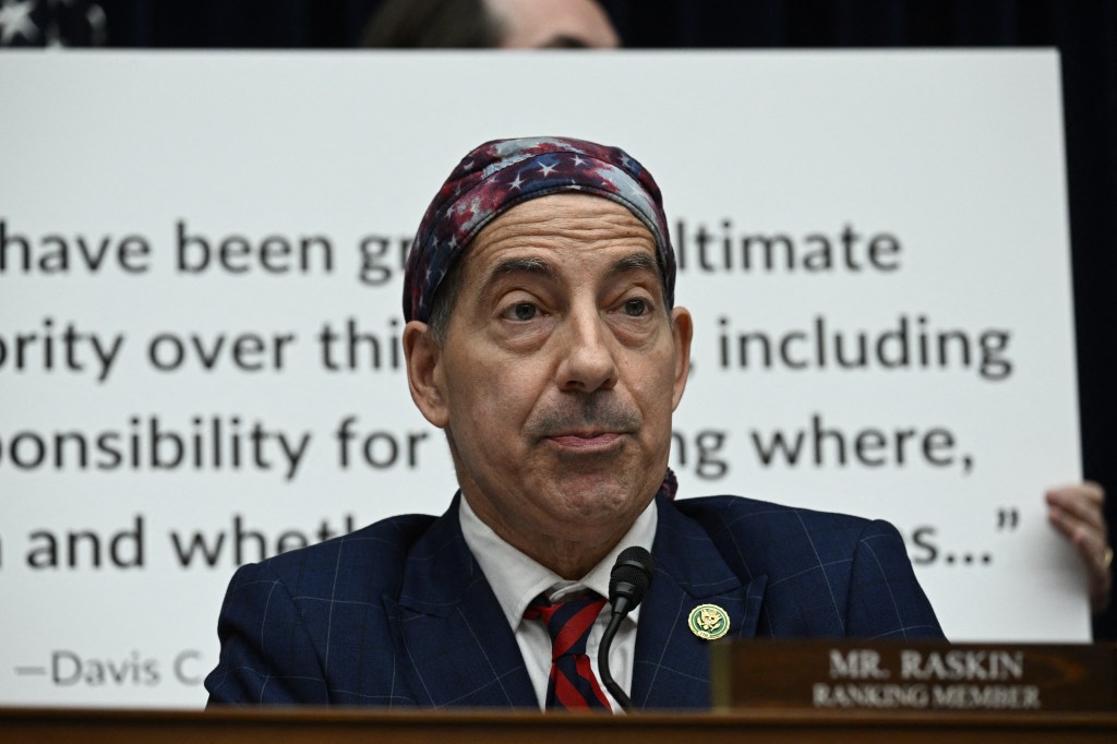 Rep. Raskin listening to IRS whistleblower Joe Ziegler's testimony at a House Oversight Committee hearing on July 19, 2023.