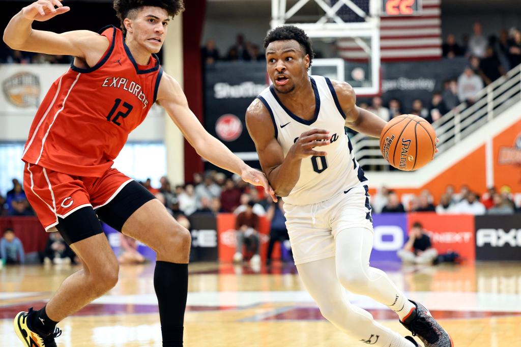 Bronny James playing for Sierra Canyon