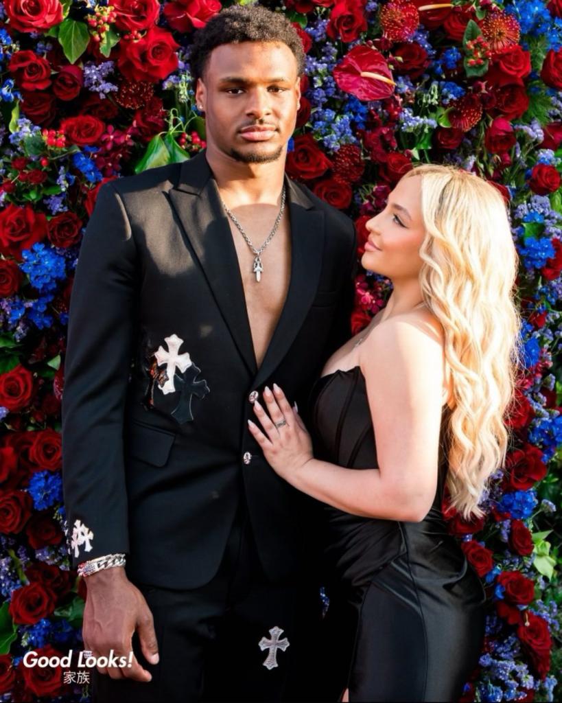 Lebron Bronny James Jr. is seen at his prom with date Peyton Gelfuso.