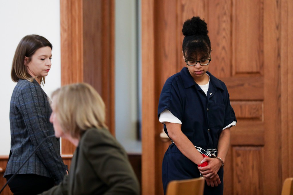 Elizabeth Archibeque attends her sentencing hearing in Coconino County's District 1 Courtroom Thursday, July 27, 2023 in Flagstaff, Ariz.