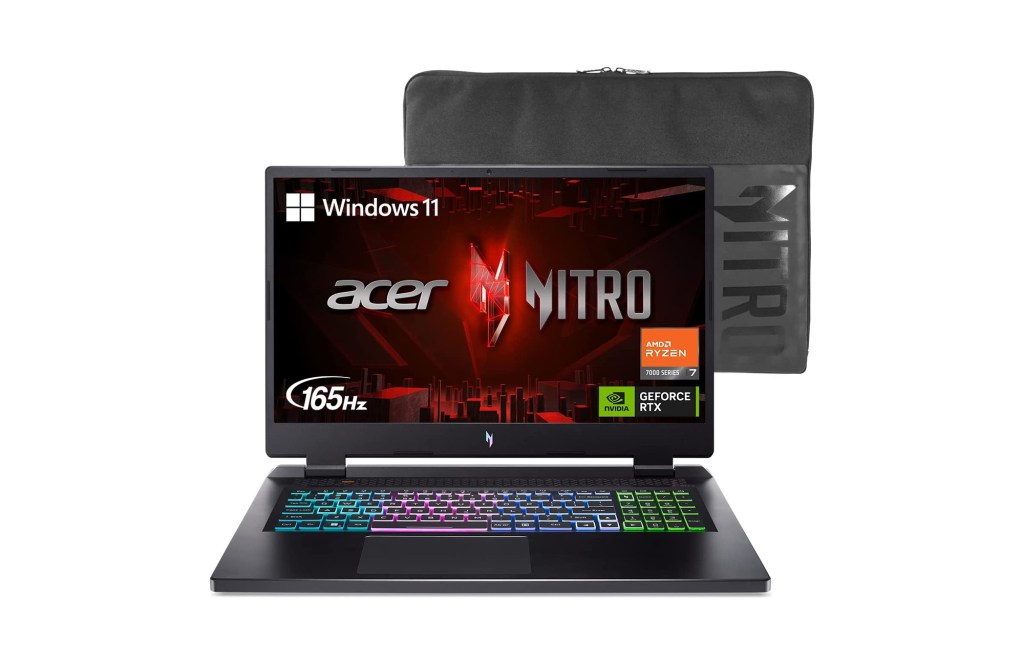 Black Acer gaming laptop