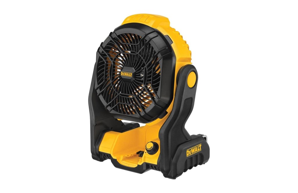 Black and yellow fan