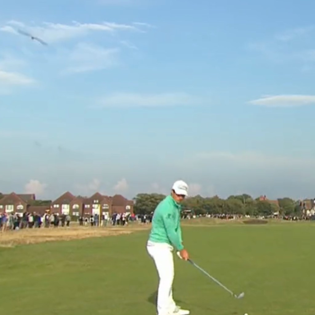 Bird poops on Viktor Hovland