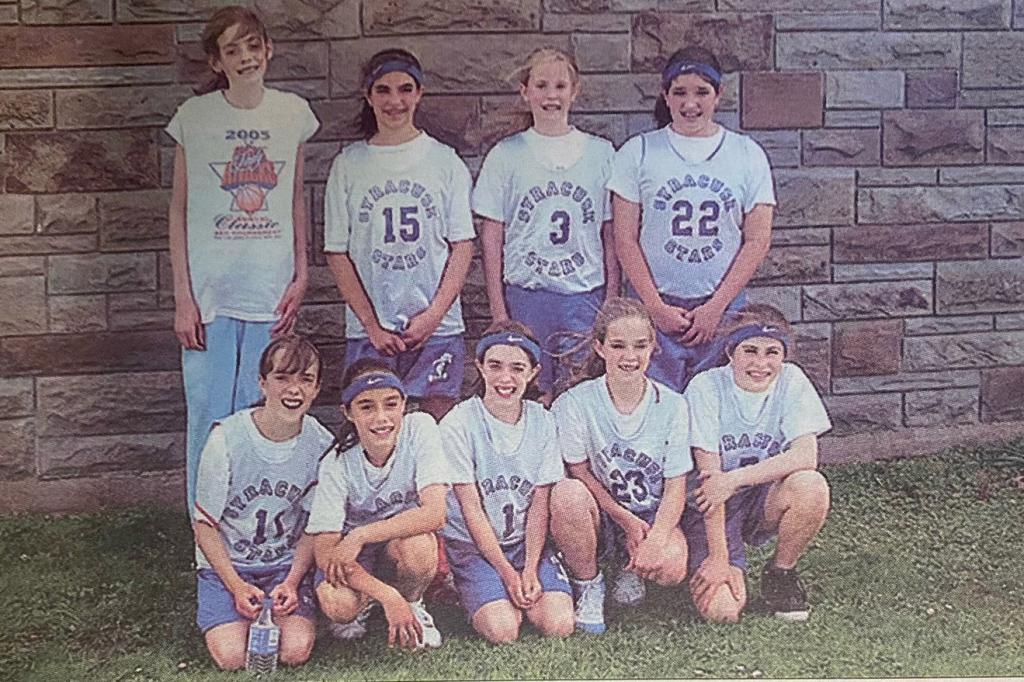 Breanna Stewart (top left) with the Syracuse Stars 11 and under girls basketball team.