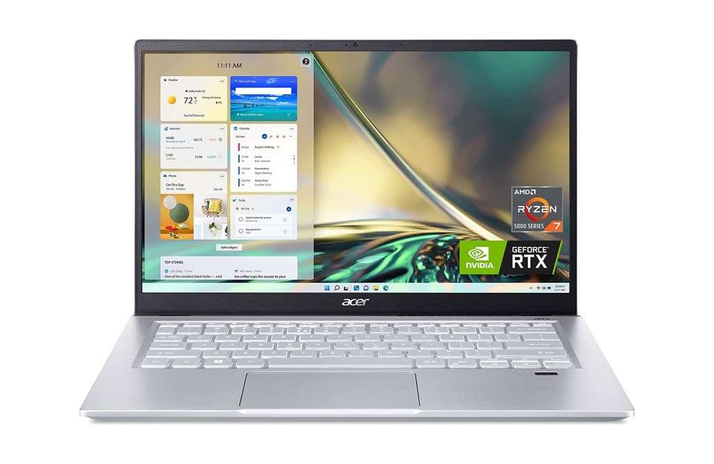 Silver Acer laptop