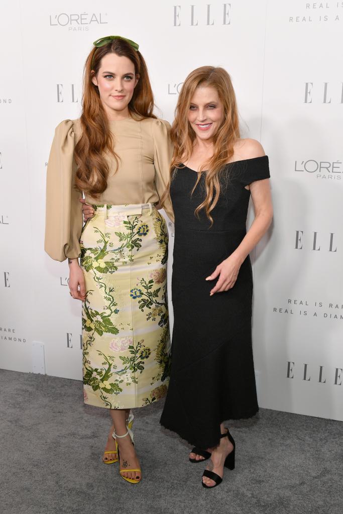 Riley Keough and Lisa Marie Presley in 2017