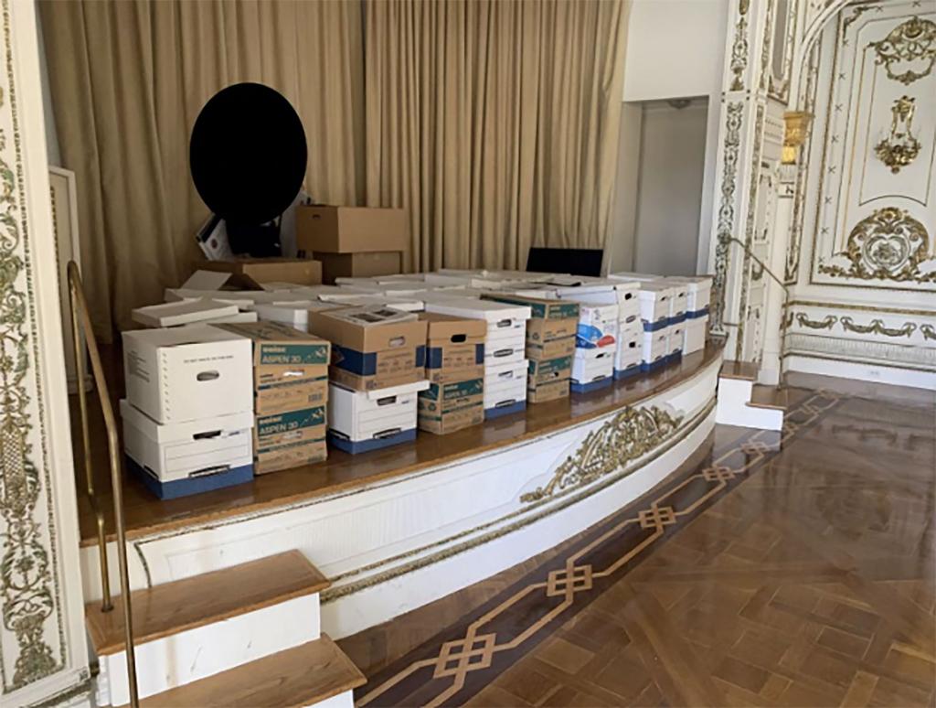 Boxes of classified documents