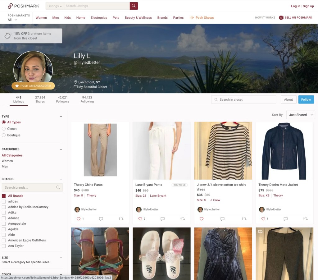 Amanda Lurie allegedly hocked clothes on Poshmark during DOE hours.