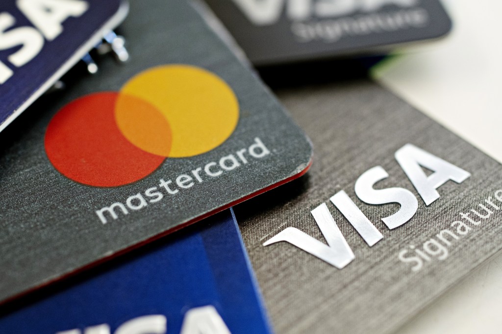 Visa and Mastercard cards