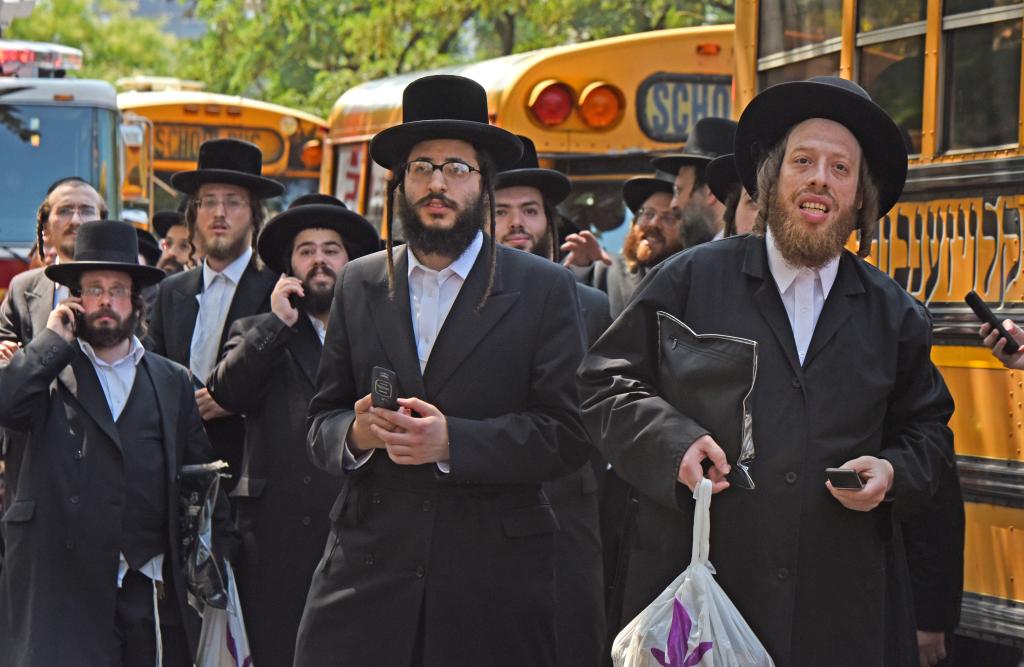 Residents on the street during the five-alarm fire.