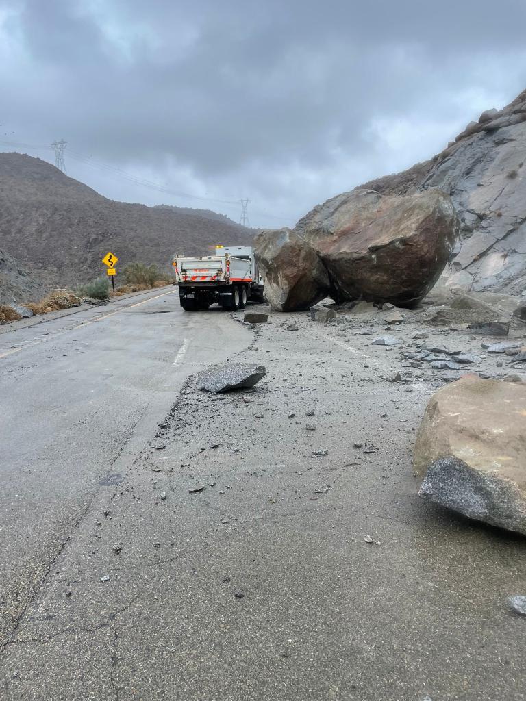 A boulder on I-8 near San Diego.