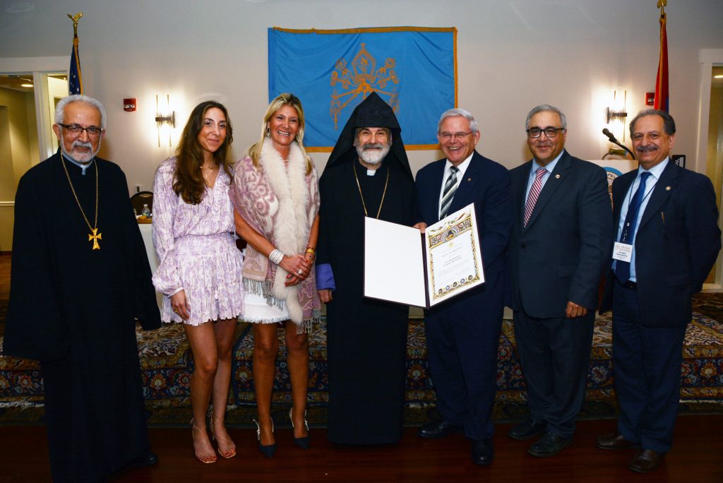 Senator Bob Menendez and Nadine Arslanian at event