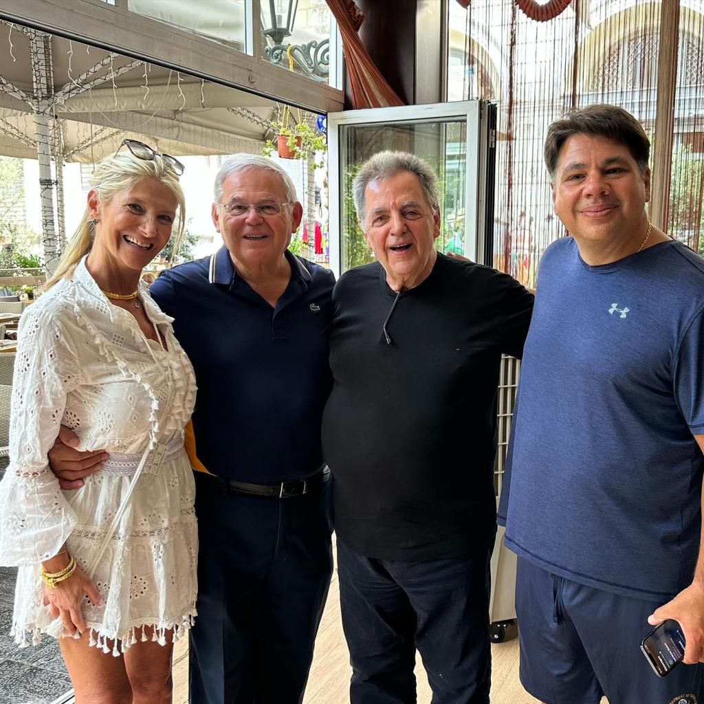 Nadine Arslanian and Bob Menendez in Greece