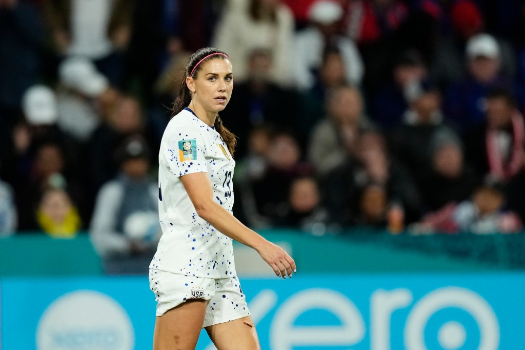 Alex Morgan in action during the United States' match against Sweden.