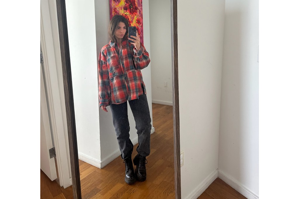 Miska Salemann wearing a flannel from Free People. 