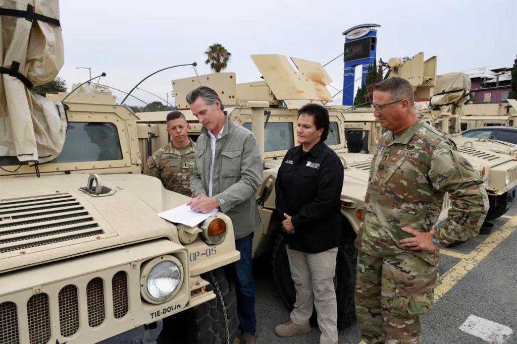 California Gov. Gavin Newsom proclaimed a state of emergency, and officials had urged people to finish their preparations before sundown Saturday. 