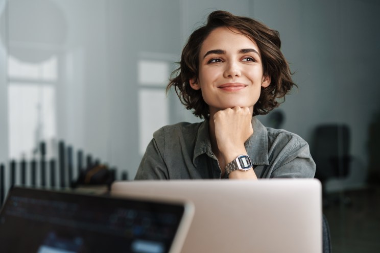 Woman at computer