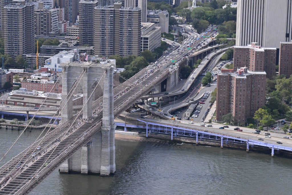 Brooklyn Bridge aerial view 