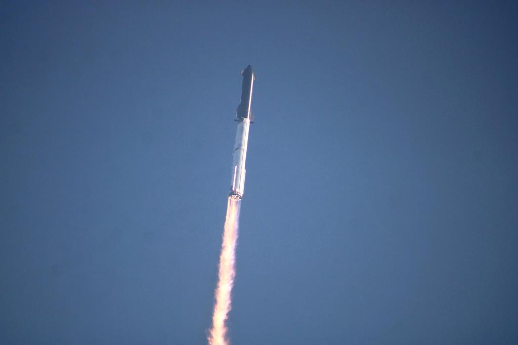 Starship rocket's test launch in April.