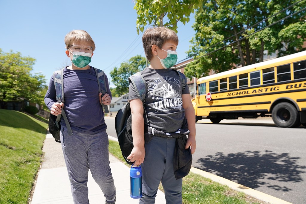 Kids in masks