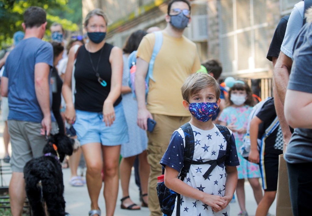 Kids in masks