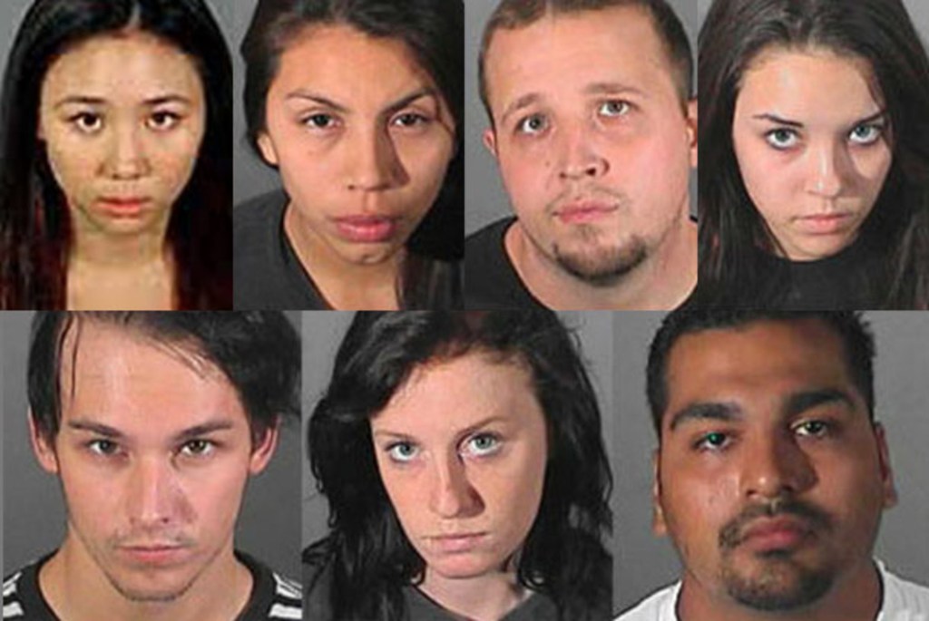 Mug shots of Rachel Lee, Courtney Ames, Diana Tamayo, Alexis Neiers and others involved in the bling ring.