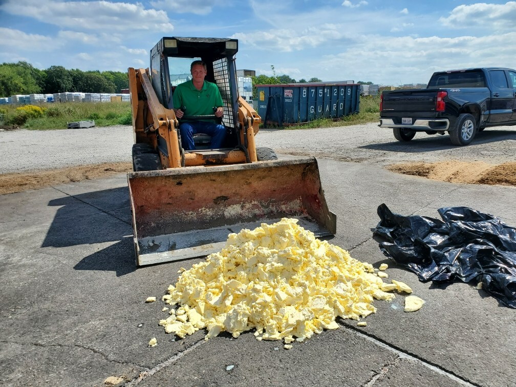 Farmworkers are planning to combine the butter with food waste and run it through the farm's "digester."