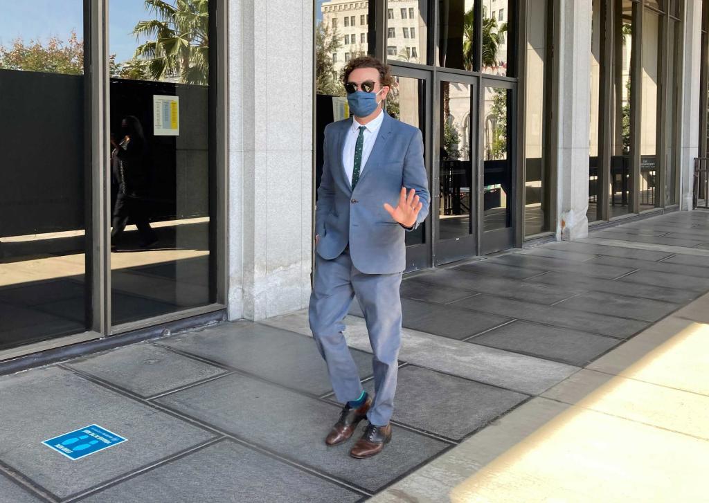 Masterson at the Los Angeles court house in May when a jury found him guilty of two counts of rape. 