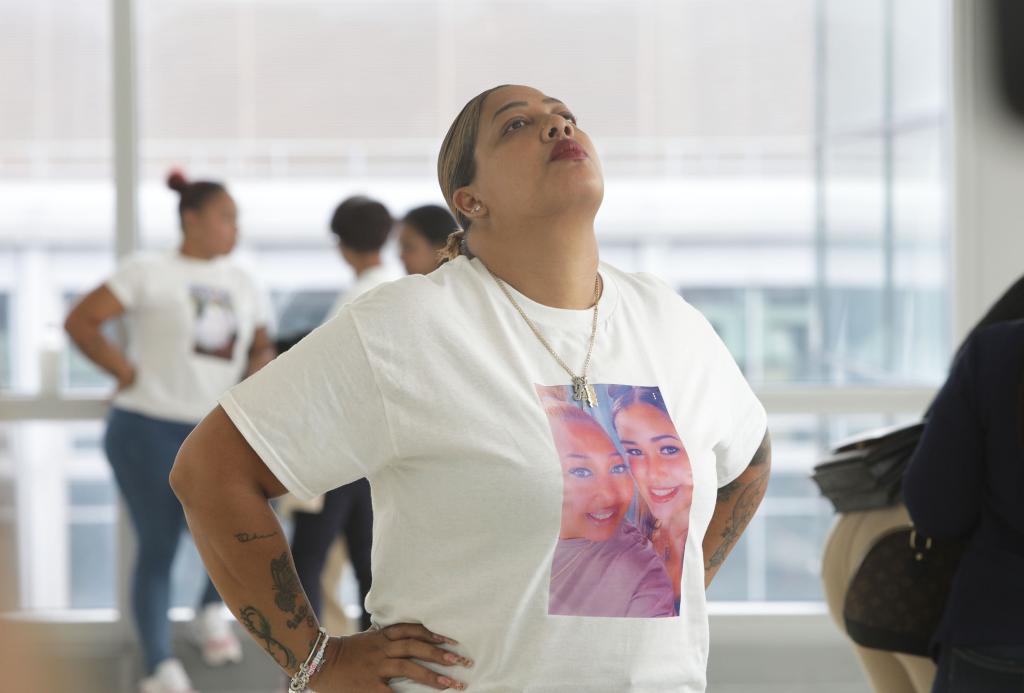 Yanely Henriquez, the mother of Angellyh Yambo, seen in the Bronx Supreme Court, waiting for the sentencing of 18-year-old Jeremiah Ryan.