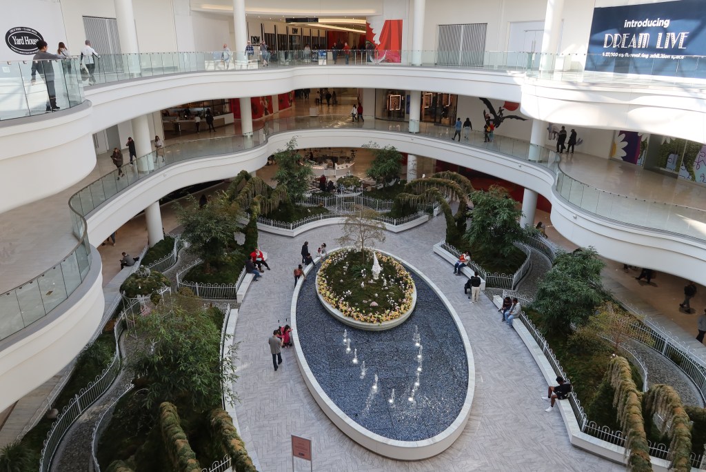 The mall, which opened five months before the pandemic struck, features more than 450 stores.