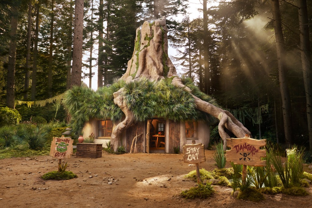 The recreation of the swamp house is eye-catching, to say the least.