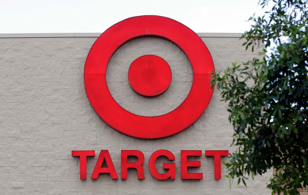 A Target logo on a store.