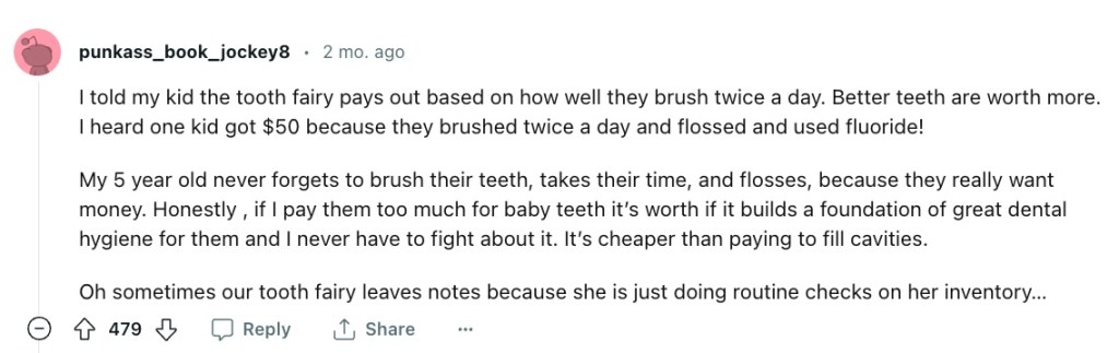 Photo of a Reddit post. 