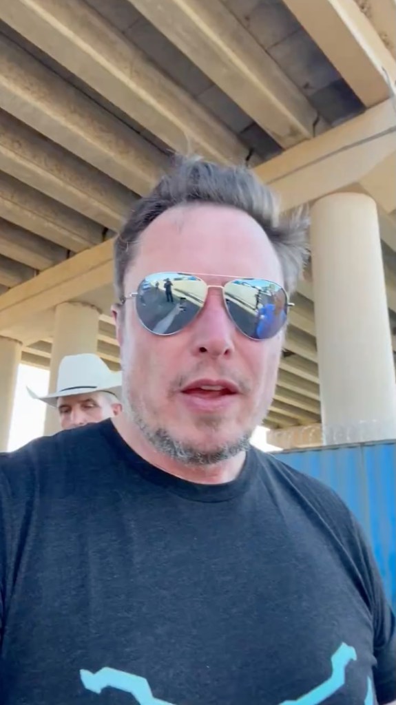 Musk livestreamed a trip to the US-Mexico border on Thursday.