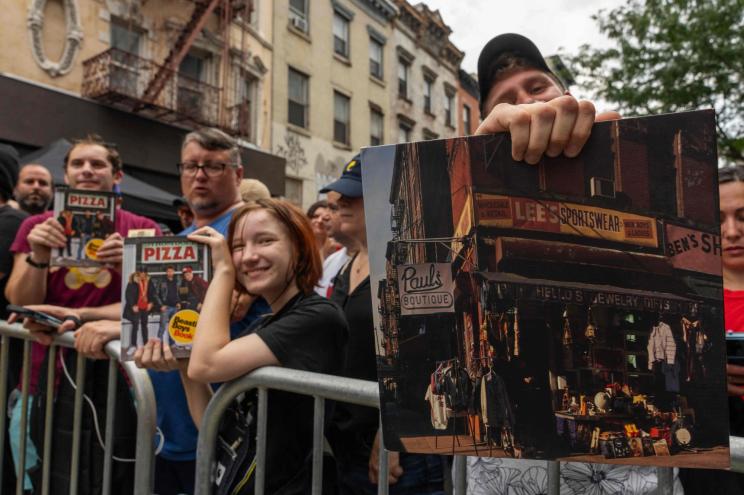 Hip Hop group the Beastie Boys were immortalized in New York history Saturday after the street corner that was featured on the group's 1989 album "'Paul's Boutique" was christened "Beastie Boys Square."