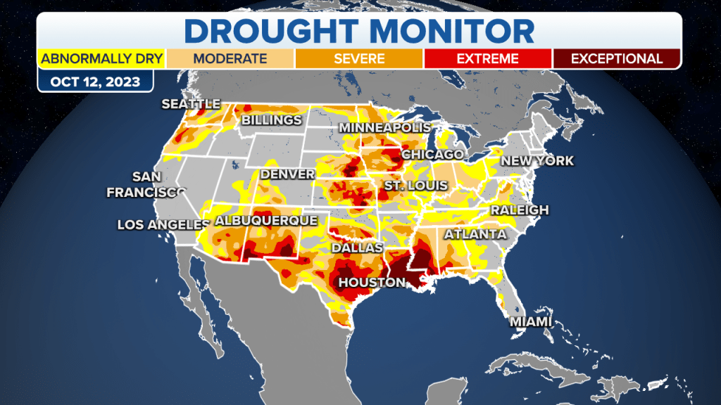 The country's current drought map.