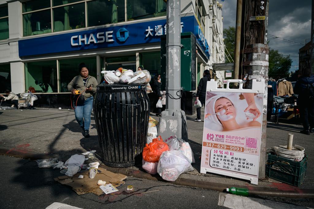 Trash on the side of the road