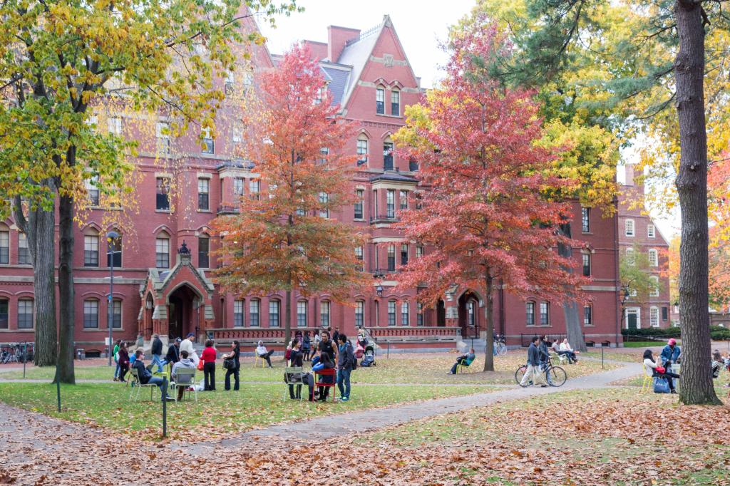 Harvard Yard in fall