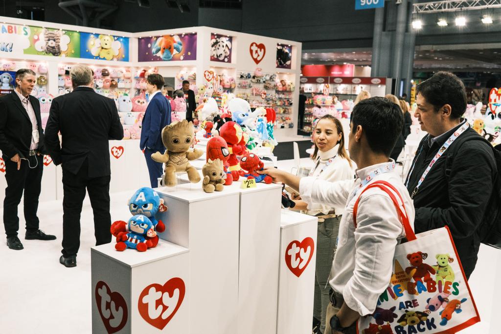 The Beanie Babies toy booth at Toy Fair.