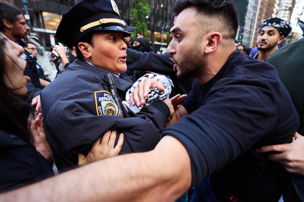 The Middle East conflict has spilled over into Manhattan where violent protests between pro-Israel and pro-Palestinian factions are testing the city's resolve.