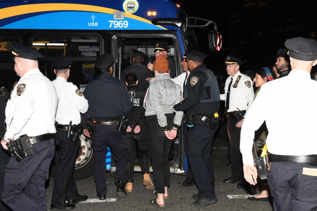 Protesters arrested