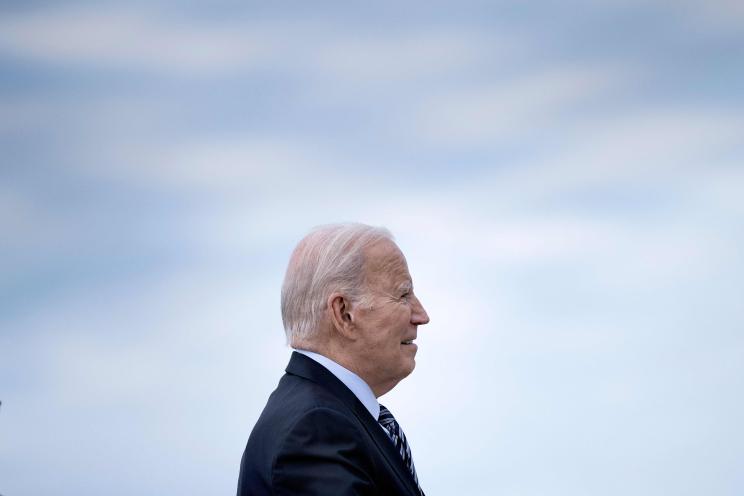 US President Joe Biden boards Air Force One at Joint Base Andrews in Maryland, on October 17, 2023, enroute to Israel