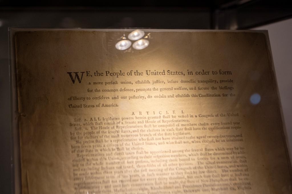 The First Printing of the Final Text of the United States Constitution