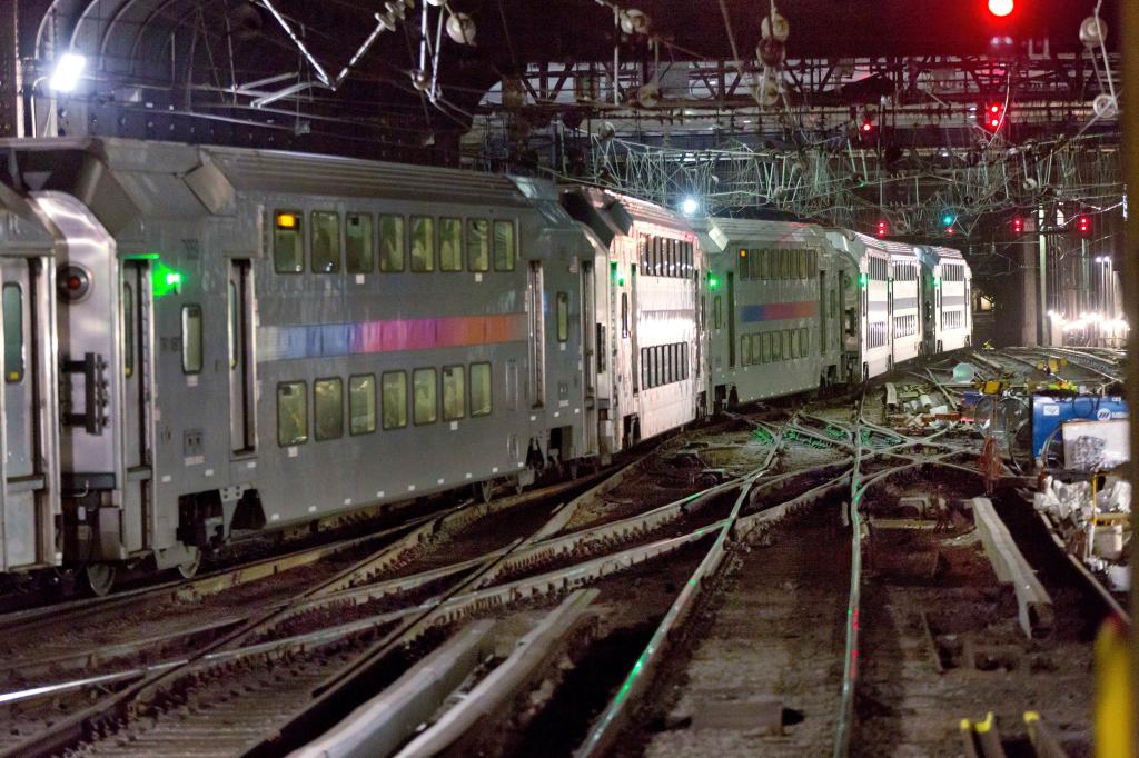 Image of commuter train cars in a tunnel