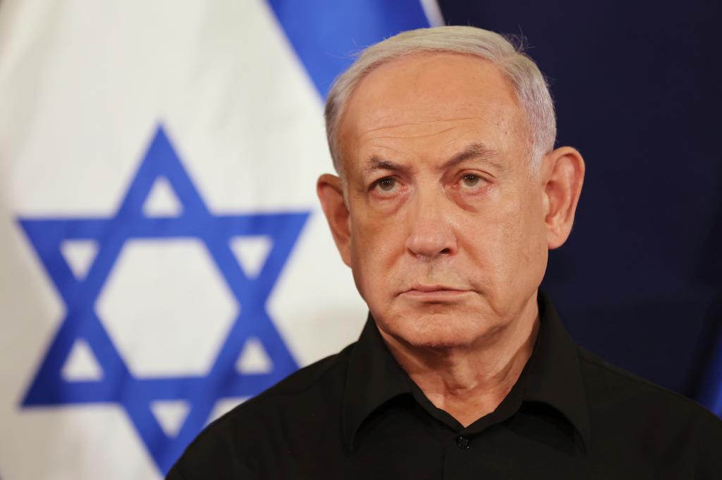 Israeli Prime Minister Benjamin Netanyahu promised to "save" the country in a press conference in Tel Aviv on October 28, 2023.